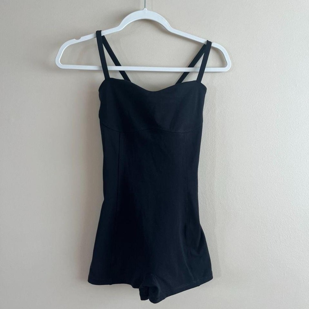 Spiritual Gangster Black Bodysuit Romper S Crossback Athletic Shorts Pilates - Picture 2 of 6